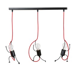 LED pendel Bobi 3 Sort pendellampe - E27, 230V, uten lyspære