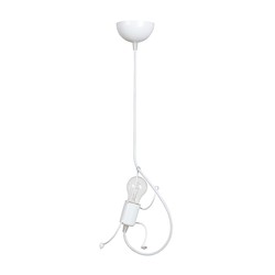 LED pendel Bobi 1 Hvit pendellampe - E27, 230V, uten lyskilde