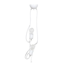 LED pendel Bobi 2 Hvit pendellampe - E27, 230V, uten lyskilde
