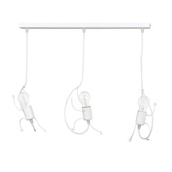 LED pendel Bobi 3 Hvit pendellampe - E27, 230V, uten lyskilde.