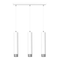 LED pendel Kibo 3 Hvit/Krom pendellampe - GU10, 230V, uten lyskilde