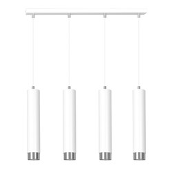 LED pendel Kibo 4 Hvit/Krom pendellampe - GU10, 230V, uten lyskilde