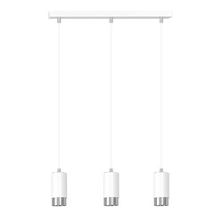  Fumiko 3 Hvit/Krom pendellampe - GU10, 230V, uten lyskilde