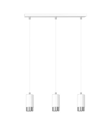Fumiko 3 Hvit/Krom pendellampe - GU10, 230V, uten lyskilde Fumiko 3 Hvit/Krom pendellampe - GU10, 230V, uten lyskilde