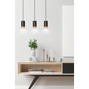 Fumiko 3 Sort/Gull pendellampe - GU10, 230V, uten lyskilde