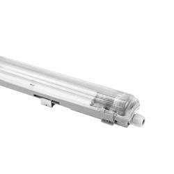 230V LED dimmere Limea T8 LED-armatur - Til 1x 60cm LED rør, IP65 vanntett, gjennomgangskobling