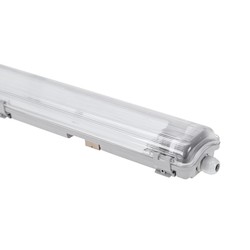 230V LED dimmere Limea T8 LED armatur - Til 2x 150cm LED rør, IP65 vanntett, gjennomgangskobling