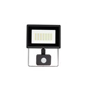 LED-lyskaster med sensor, 20W IP44 - 120x170x53mm SVART med PIR-sensor