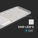 V-Tac 50W LED gatelys - Samsung LED chip, innebygget skumringssensor, Ø60mm, IP65, 100lm/w