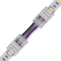 Slim Samler med ledning til LED strip - 10mm, RGBW, IP20, 5V-24V