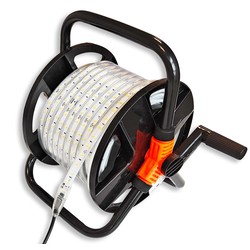 Industri Arbeidslys 25m LED strip på trommel - 230V, IP67, 120 LED/m, 9W/m, 1320 lm/m