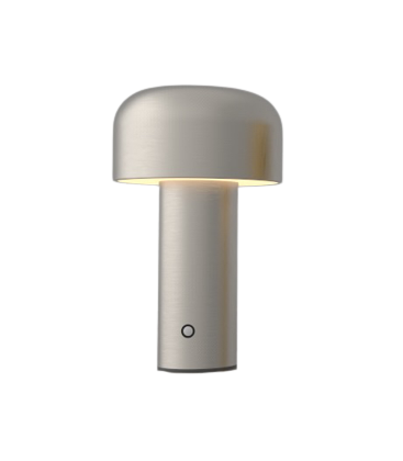 LEDlife Mushroom bordlampe - Sølv, oppladbar, touch dimbar, IP20