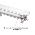 Limea T8 LED armatur - Til 1x 120 cm LED rør, IP65 vanntett, gjennomgangskobling