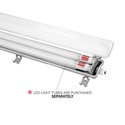 Limea T8 LED armatur - Til 2x 60cm LED rør, IP65 vanntett, gjennomgangskobling