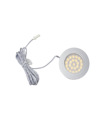 LEDlife RecoTouch møbelspot - Touch, Hull: Ø6 cm, Mål: Ø6,8 cm, børstet stål, 2,2W, 12V DC