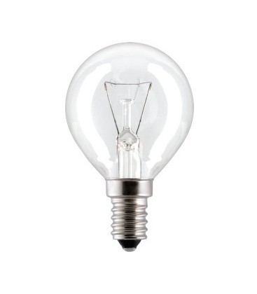 25W glødepære E14 klar - 260lm, dimbar, P45 25W glødepære E14 klar - 260lm, dimbar, P45