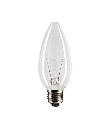 25W glødepære E27 klar - 260lm, dimbar, B35 25W glødepære E27 klar - 260lm, dimbar, B35