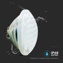 V-Tac vanntett LED bassenglys - 18W, glass, IP68, 12V, PAR56