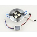 LEDlife 3W downlight - Hull: Ø7-8 cm, Mål: Ø8,4 cm, 4 cm høy, dimbar, 230V