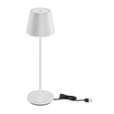 V-Tac oppladbar bordlampe, trådløs - Hvit, IP54 utendørs bordlampe, touch dimbar