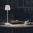 V-Tac oppladbar bordlampe, trådløs - Hvit, IP54 utendørs bordlampe, touch dimbar