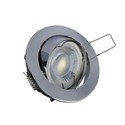 Downlight kit uten lyskilde - Hull: Ø7,4 cm, Mål: Ø8,2 cm, krom, velg MR16 eller GU10 fatning