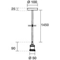 Lampefatning, Designer - Antikk bronse, 150cm ledning, E27