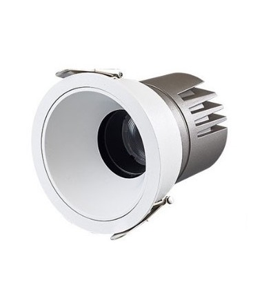 11W downlight - RA92, Hull: Ø7,5 cm, Mål: Ø8,4 cm, hvit kant, dimbar, 230V