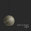V-Tac 8W LED lampe - Flott taklampe, Ø12, champagne, inkl. oppheng