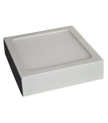 V-Tac 12W LED taklampe - 14 x 14cm, Høyde: 2,4cm, hvit kant, inkl. lyskilde