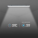 V-Tac vanntett 36W komplett LED armatur - 120 cm, 120lm/W, gjennomgangskobling, IP65, 230V