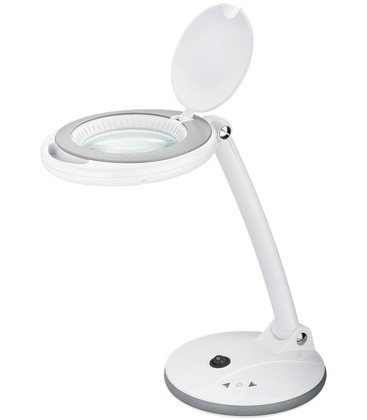 LED forstørrelseslampe 6W - Hvit, bordlampe