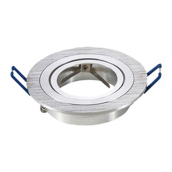 Innendørs downlights Downlight kit uten lyskilde - Hull: Ø7,5 cm, Mål: Ø9,1 cm, børstet aluminium, velg MR16 eller GU10 fatning