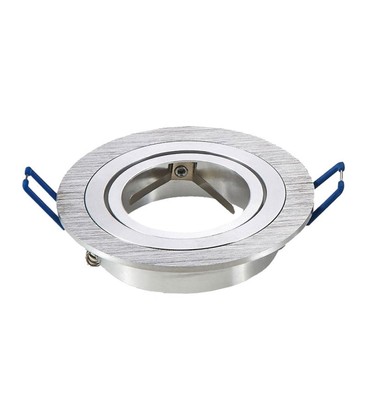 Downlight kit uten lyskilde - Hull: Ø7,5 cm, Mål: Ø9,1 cm, børstet aluminium, velg MR16 eller GU10 fatning