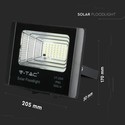 V-Tac 12W Solar flomlys LED - Svart, inkl. solcelle, fjernkontroll, IP65