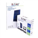 V-Tac 50W Solar flomlys LED - Svart, inkl. solcelle, fjernkontroll, IP65