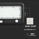 V-Tac 10W LED Solar flomlys - Svart, inkl. solcelle, sensor, IP65