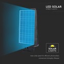 V-Tac 15W Solar gatelampe LED - Sort, inkl. solcelle, sensor, IP65