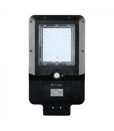 V-Tac 15W Solar gatelampe LED - Sort, inkl. solcelle, sensor, IP65