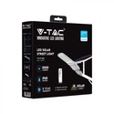 V-Tac 50W Solar gatelampe LED - Hvit, inkl. solcell, fjernkontroll, IP65