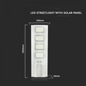 V-Tac 50W Solar gatelampe LED - Inkl. solcelle, fjernkontroll, IP65