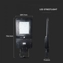 V-Tac 40W Solar gatelampe LED - Sort, inkl. solcelle, fjernkontroll, sensor, IP65