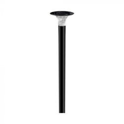 Solcelle hagelamper V-Tac 15W Solar hagelampe LED - Svart, Ø25.7 cm, solcelle, sensor, IP65