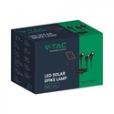 V-Tac 3x1.2W Solar hagelamper LED - Sort, med spyd, IP65