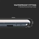 V-Tac vanntett 36W komplett LED armatur - 120 cm, 120lm/W, gjennomgangskobling, IP65, 230V