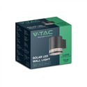 V-Tac 0.55W Solar vegglampe LED - Svart, IP54