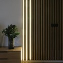 Lys til akustikkpanel, 120cm, svart - Komplett sett med aluprofil og CCT LED stripe