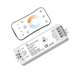 Smart Home LEDlife rWave CCT controller med fjernkontroll og holder - 12V (96W), 24V (192W)