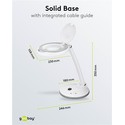 LED forstørrelseslampe 6W - Hvit, bordlampe