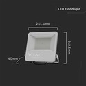 V-Tac 100W LED lyskaster - 160LM/W, arbeidslampe, utendørs